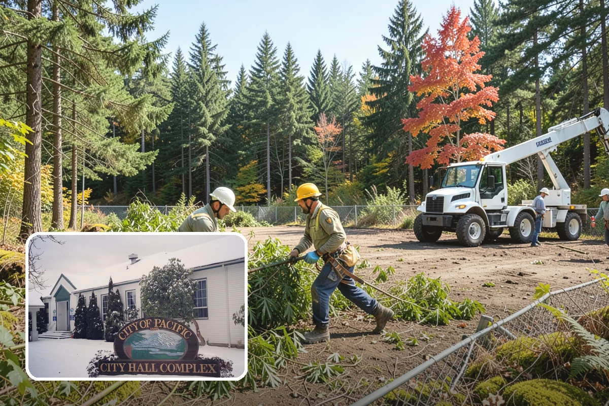 Compost spreading in Pacific, King County, WA - Supports long-term tree health and stability