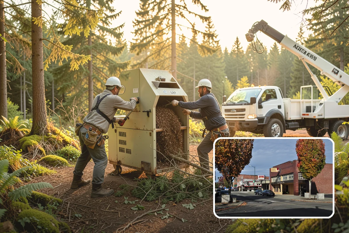 Compost spreading in Puyallup, Pierce County, WA - Supports long-term tree health and stability