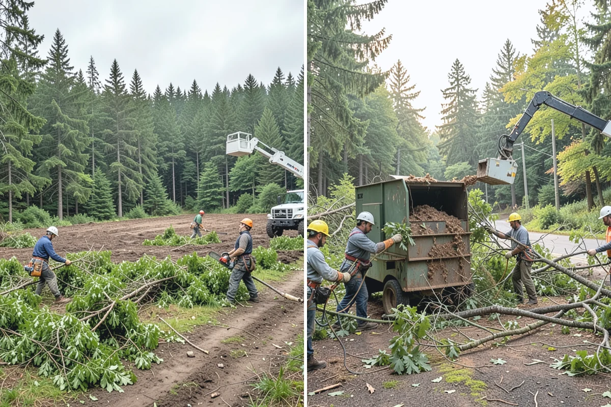 Compost spreading in Roy, Pierce County, WA - Inspect the tree and its site