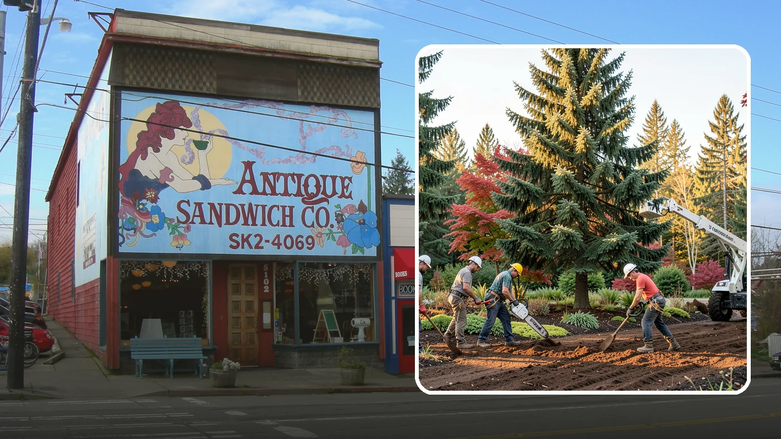 Compost spreading in Ruston, Pierce County, WA - The application of compost to improve soil.