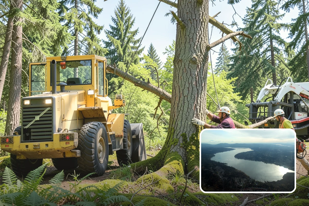 Compost spreading in Sammamish, King County, WA - Supports long-term tree health and stability