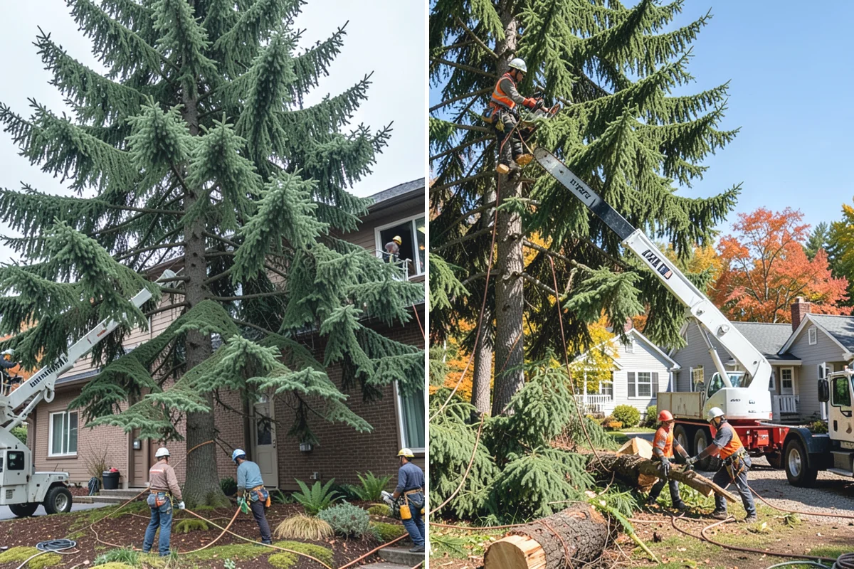 Compost spreading in Skykomish, King County, WA - Inspect the tree and its site