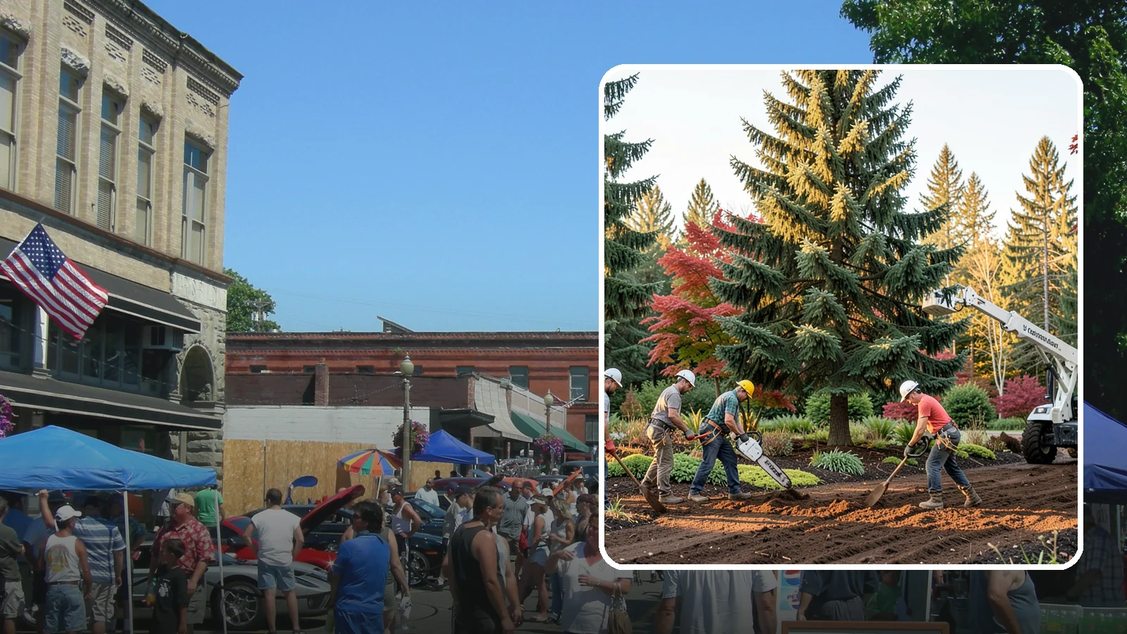 Compost spreading in Snohomish, Snohomish County, WA - The application of compost to improve soil.