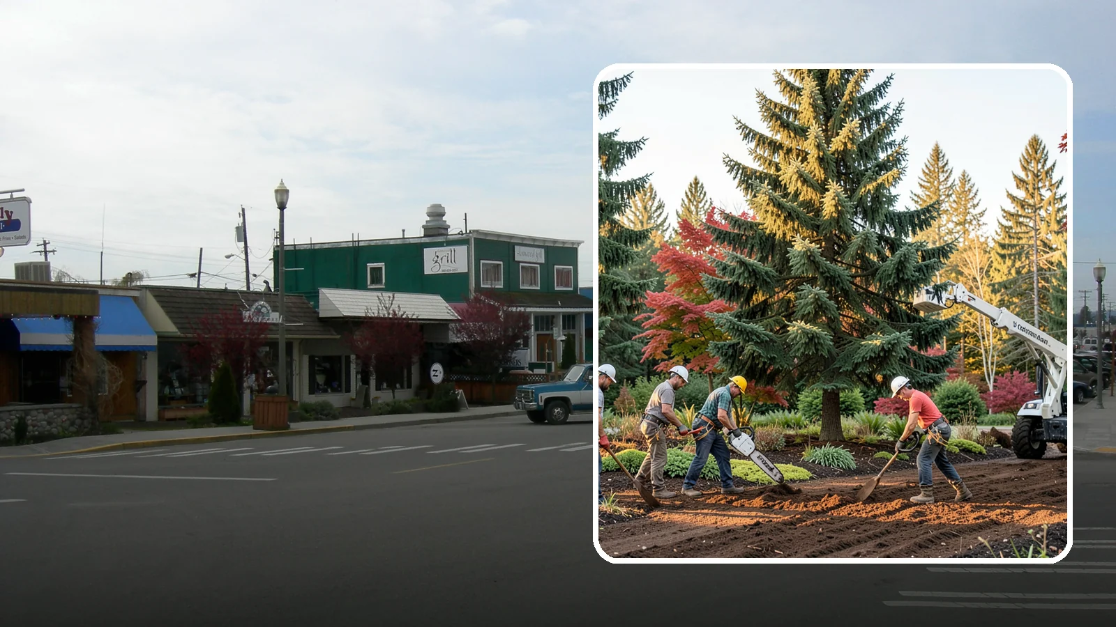 Compost spreading in Stanwood, Snohomish County, WA - The application of compost to improve soil.