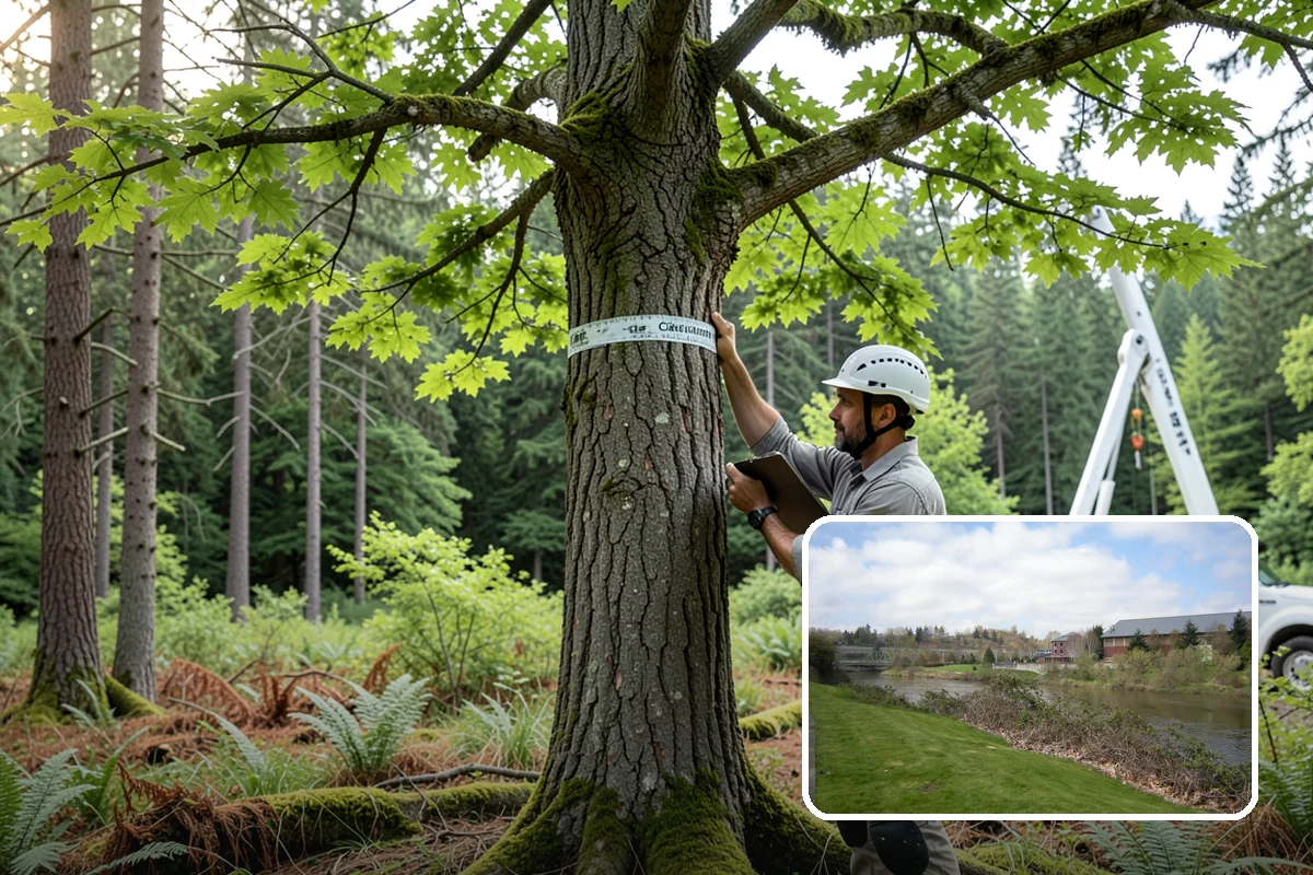 Compost spreading in Tukwila, King County, WA - Supports long-term tree health and stability