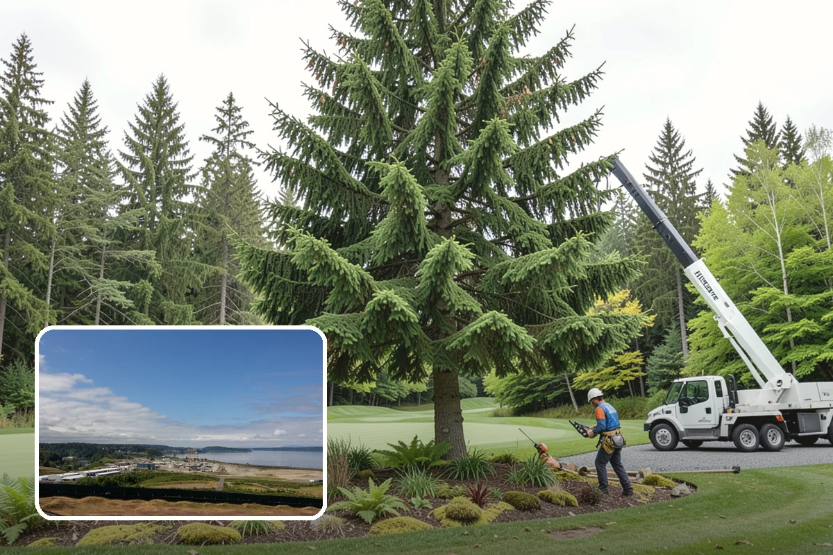 Compost spreading in University Place, Pierce County, WA - Supports long-term tree health and stability