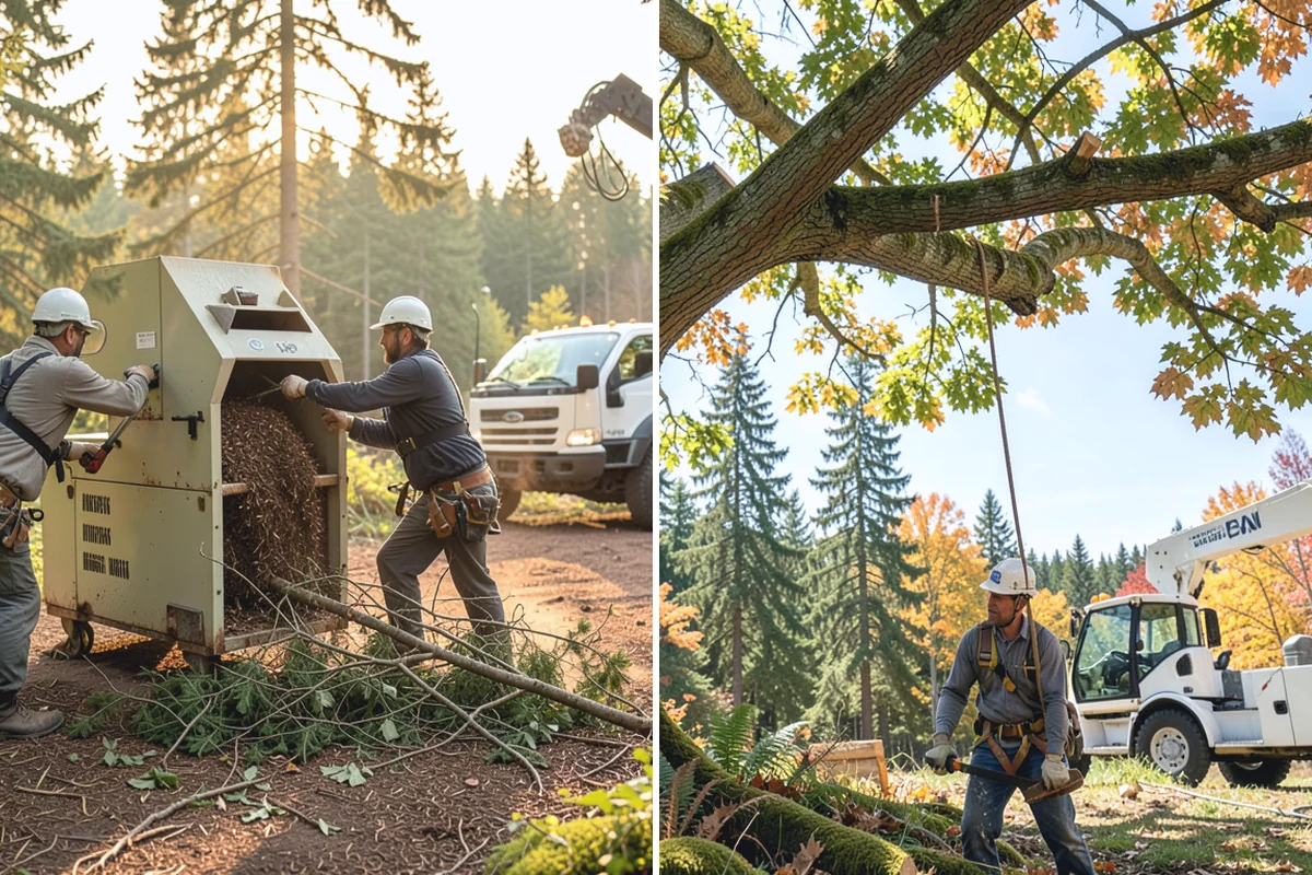 Compost spreading in Wilkeson, Pierce County, WA - Inspect the tree and its site