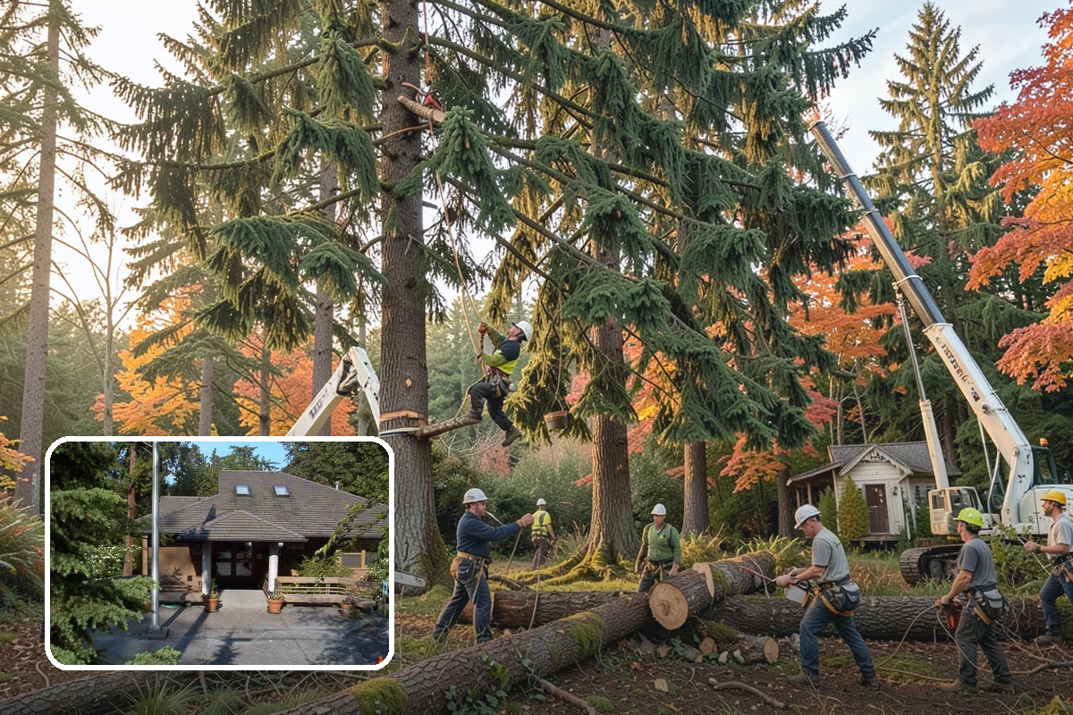 Compost spreading in Yarrow Point, King County, WA - Supports long-term tree health and stability