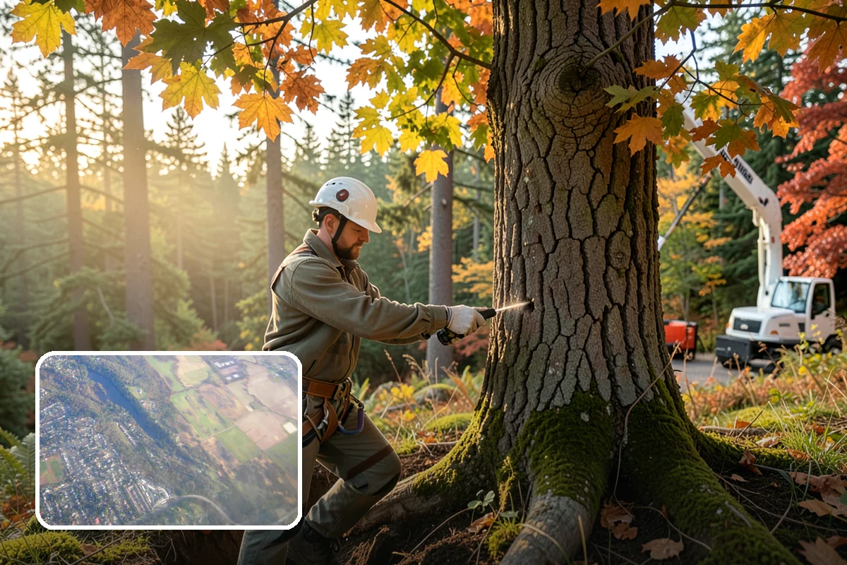 Confined-space tree removal in Algona, King County, WA - Removes safety hazards and reduces liability