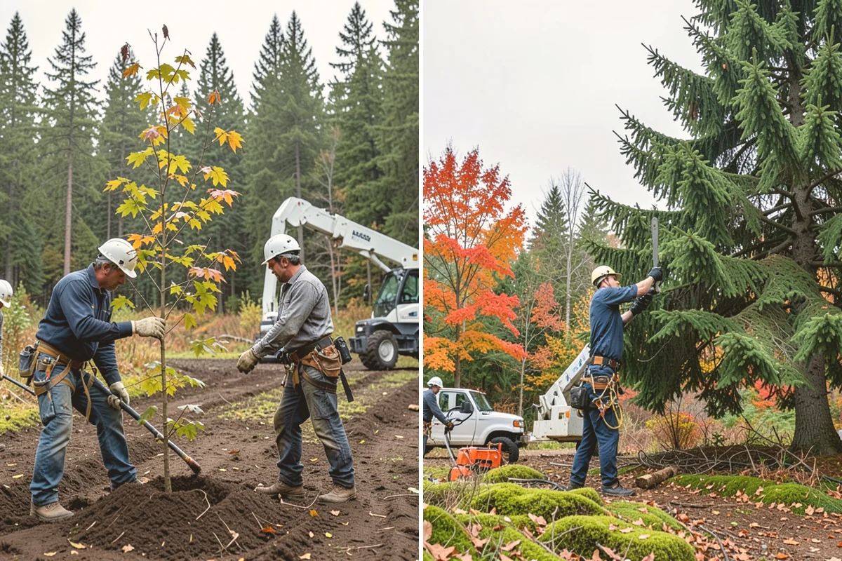 Confined-space tree removal in Algona, King County, WA - On-site assessment and hazard evaluation