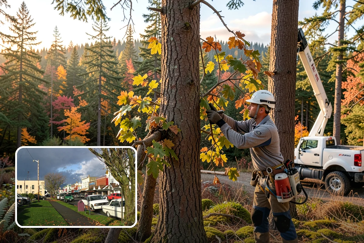 Confined-space tree removal in Arlington, Snohomish County, WA - Removes safety hazards and reduces liability