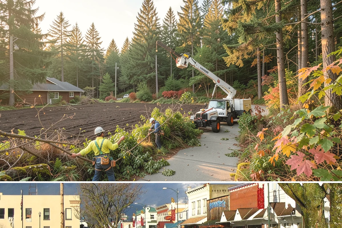 Confined-space tree removal in Arlington, Snohomish County, WA - This service can be performed year-round in the Puget Sound climate but requires extra caution during wet seasons when ground...
