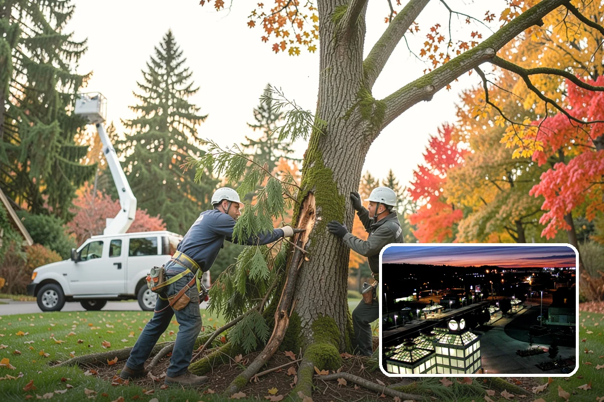 Confined-space tree removal in Auburn, King County, WA - Removes safety hazards and reduces liability