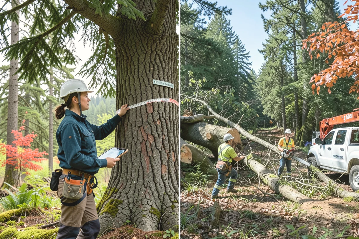 Confined-space tree removal in Black Diamond, King County, WA - On-site assessment and hazard evaluation