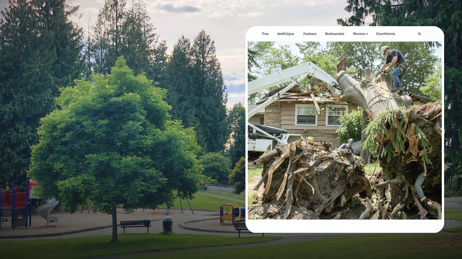 Confined-space tree removal in Bonney Lake, Pierce County, WA - The careful dismantling of trees in tight or restricted areas.