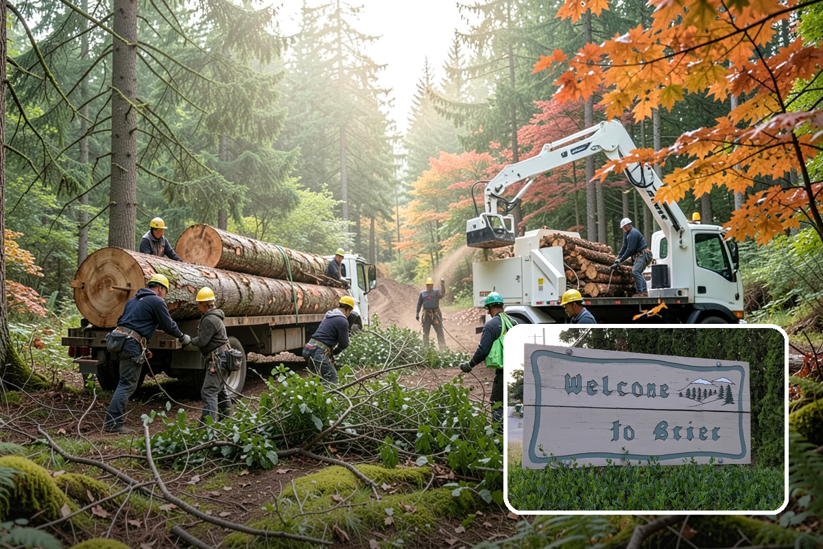 Confined-space tree removal in Brier, Snohomish County, WA - Removes safety hazards and reduces liability