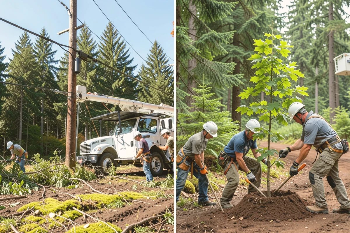 Confined-space tree removal in Brier, Snohomish County, WA - On-site assessment and hazard evaluation