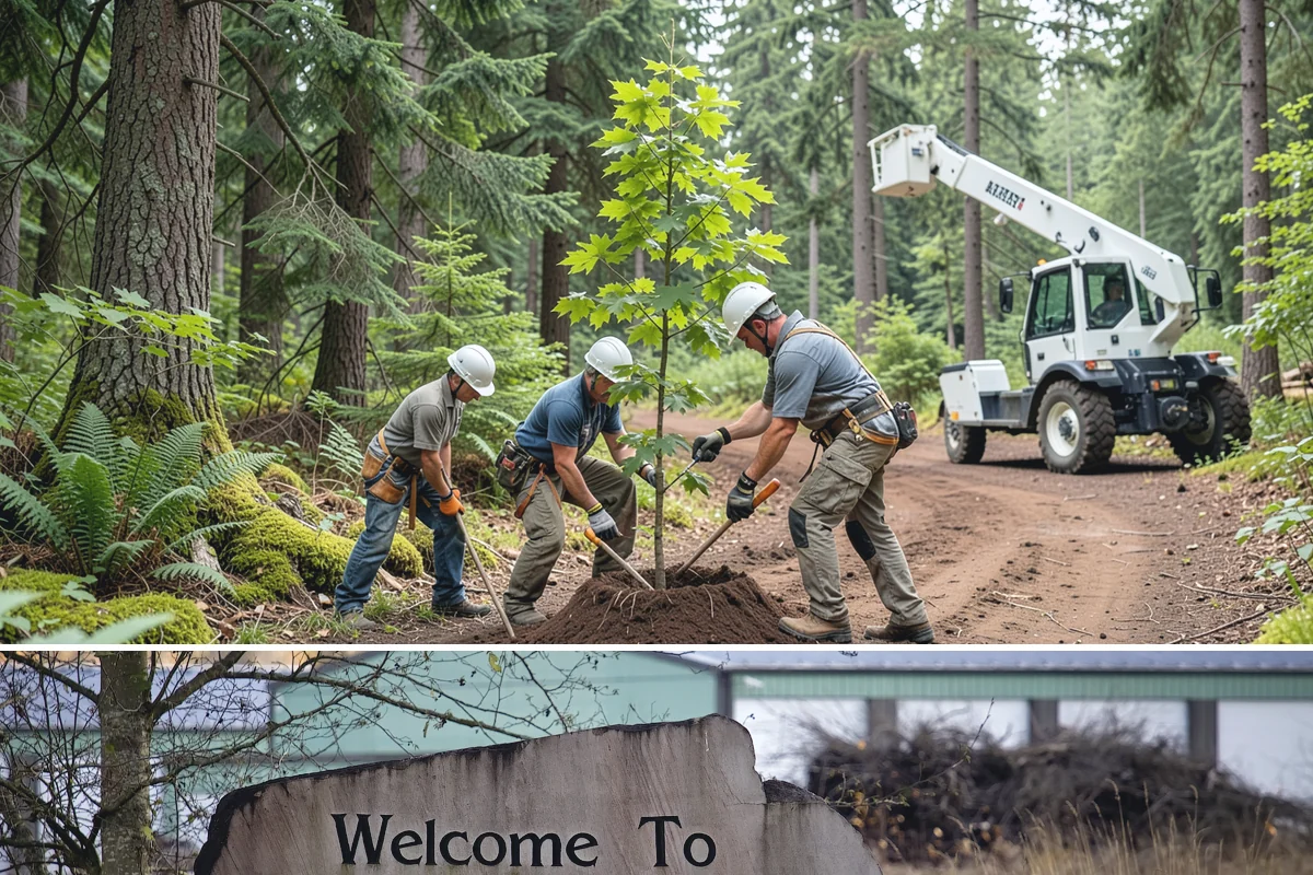 Confined-space tree removal in Buckley, Pierce County, WA - This service can be performed year-round in the Puget Sound climate but requires extra caution during wet seasons when ground...