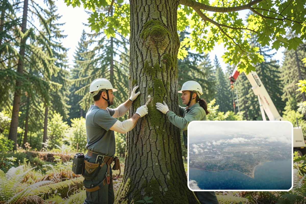 Confined-space tree removal in Burien, King County, WA - Removes safety hazards and reduces liability
