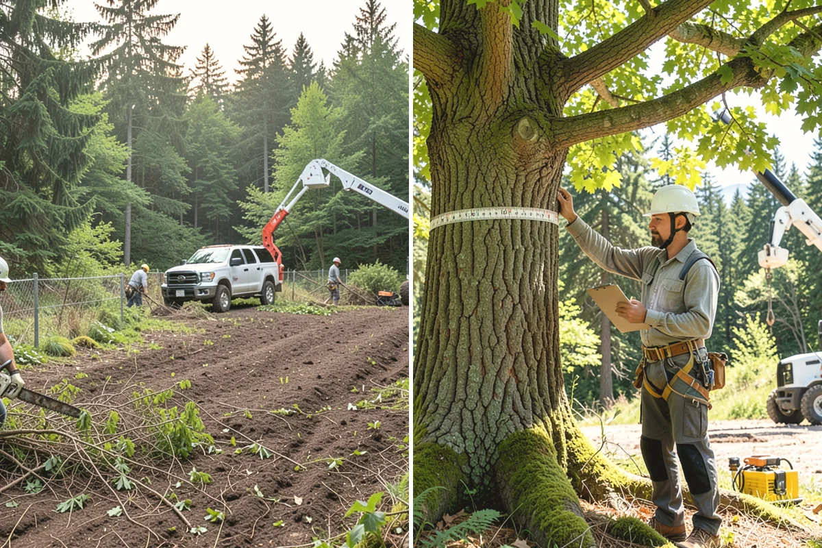 Confined-space tree removal in Burlington, Skagit County, WA - On-site assessment and hazard evaluation