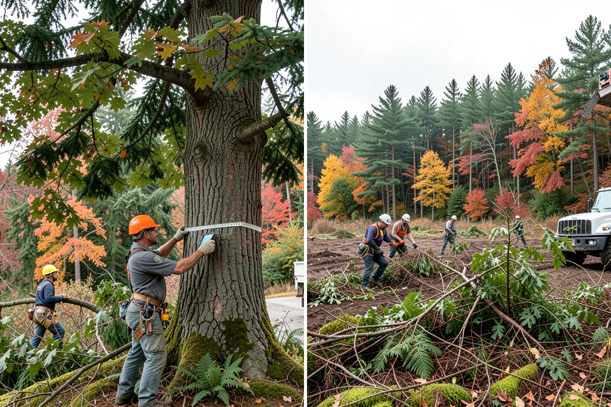 Confined-space tree removal in Clyde Hill, King County, WA - On-site assessment and hazard evaluation