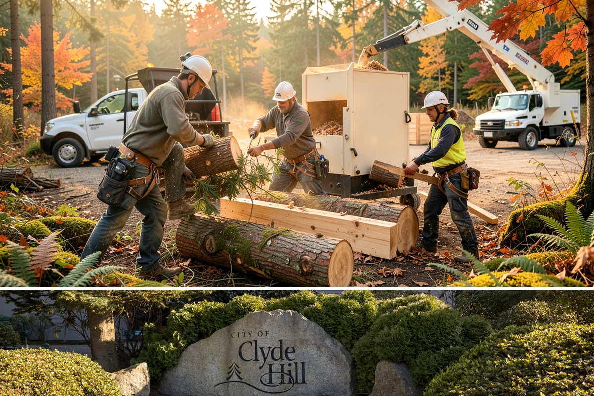 Confined-space tree removal in Clyde Hill, King County, WA - This service can be performed year-round in the Puget Sound climate but requires extra caution during wet seasons when ground...