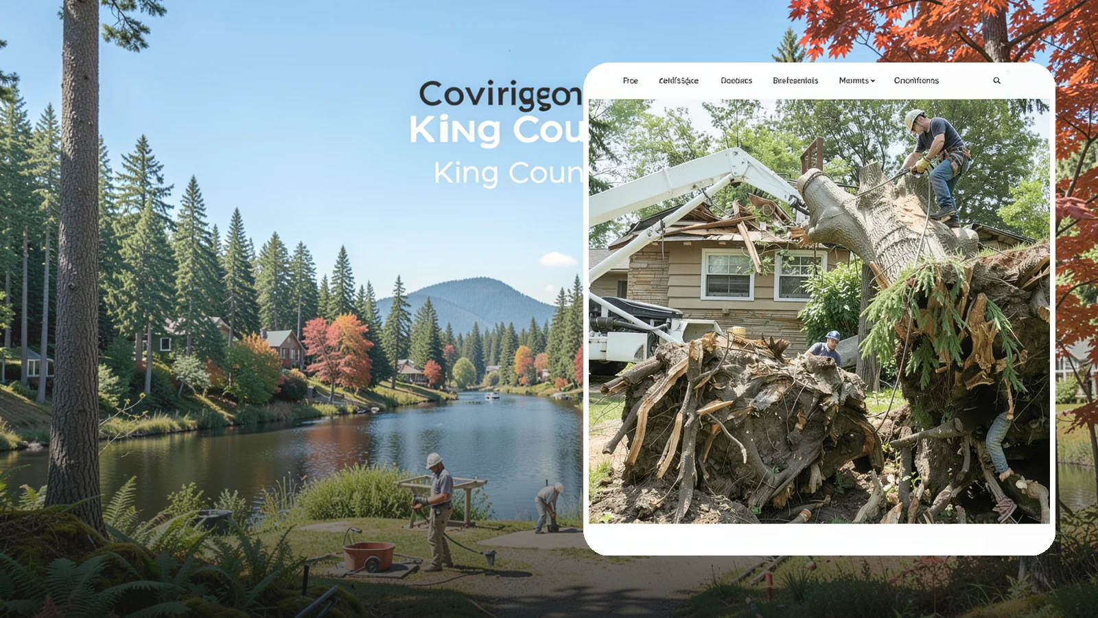 Confined-space tree removal in Covington, King County, WA - The careful dismantling of trees in tight or restricted areas.