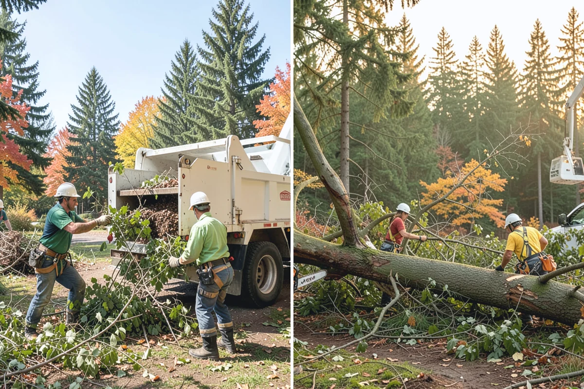 Confined-space tree removal in Darrington, Snohomish County, WA - On-site assessment and hazard evaluation