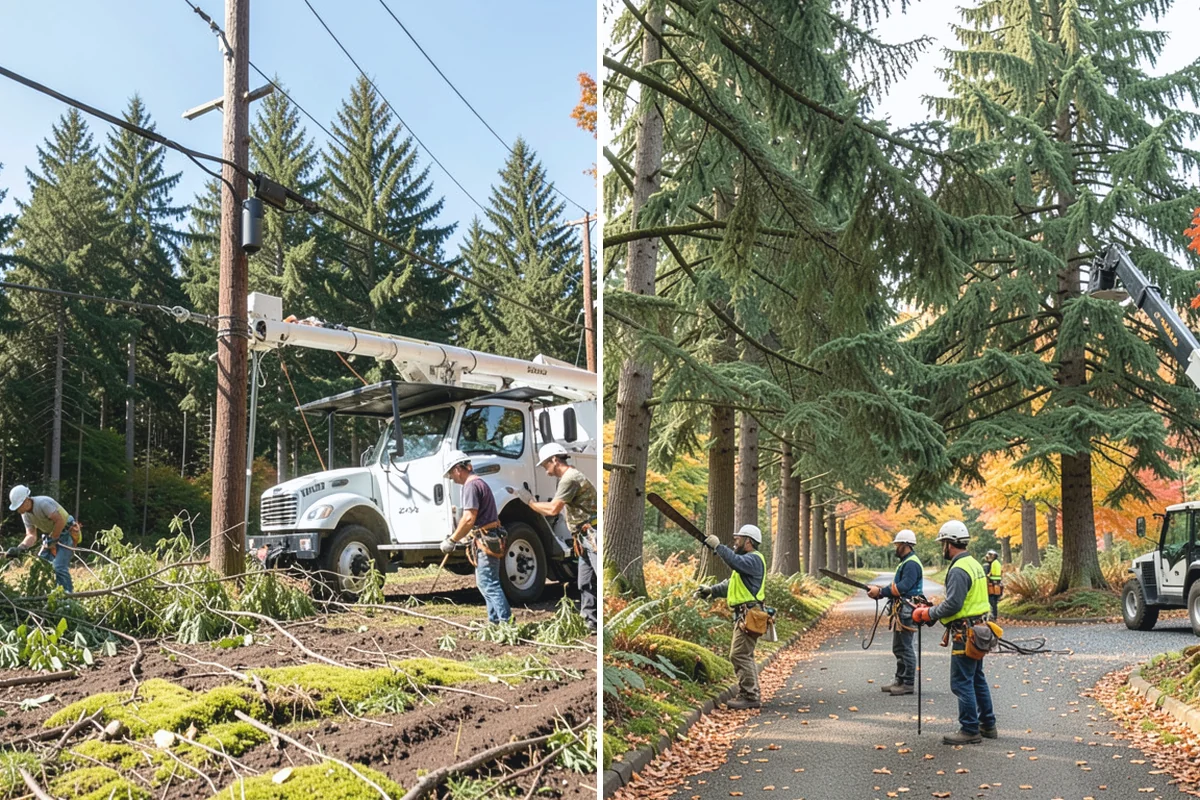 Confined-space tree removal in Des Moines, King County, WA - On-site assessment and hazard evaluation