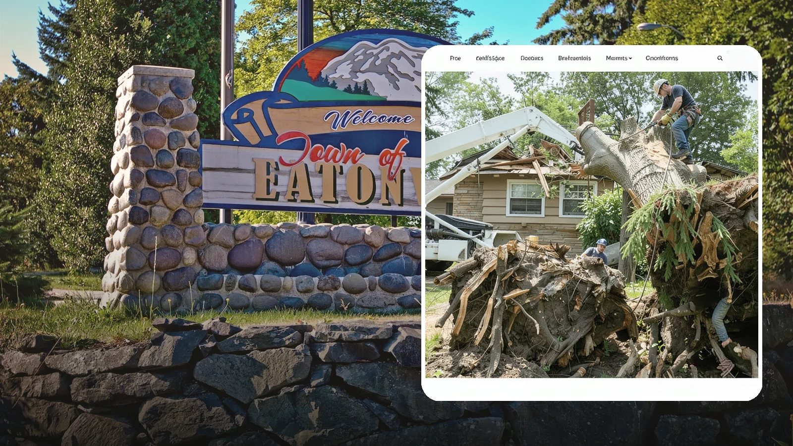 Confined-space tree removal in Eatonville, Pierce County, WA - The careful dismantling of trees in tight or restricted areas.