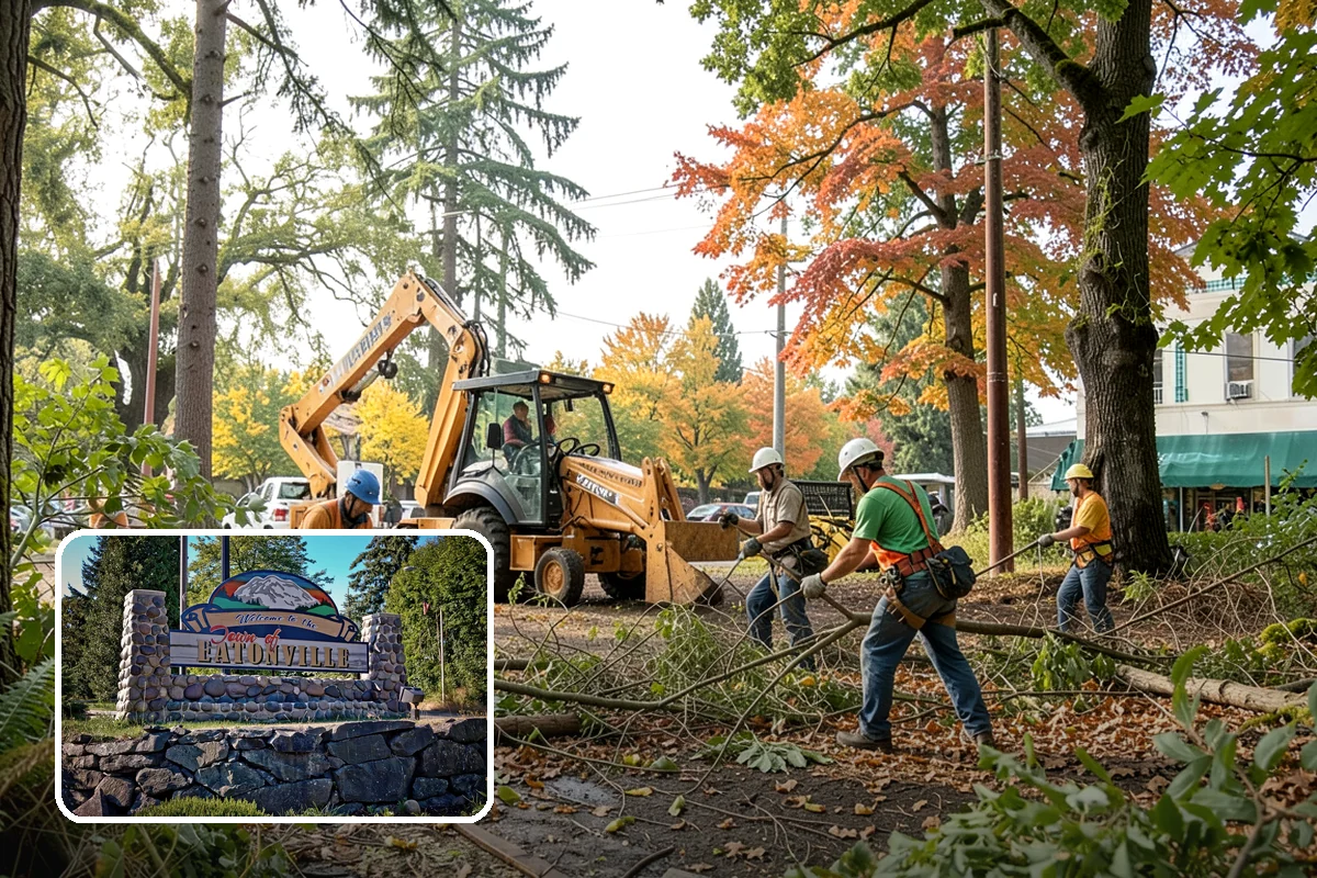 Confined-space tree removal in Eatonville, Pierce County, WA - Removes safety hazards and reduces liability