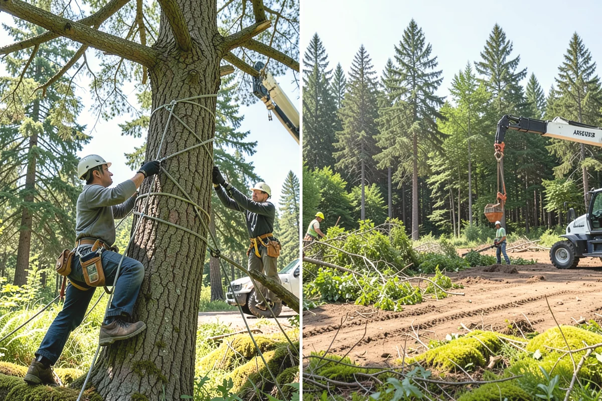 Confined-space tree removal in Edgewood, Pierce County, WA - On-site assessment and hazard evaluation