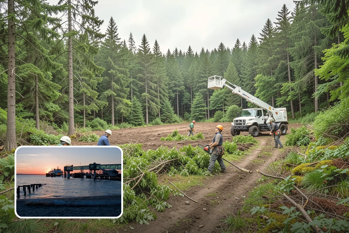 Confined-space tree removal in Edmonds, Snohomish County, WA - Removes safety hazards and reduces liability