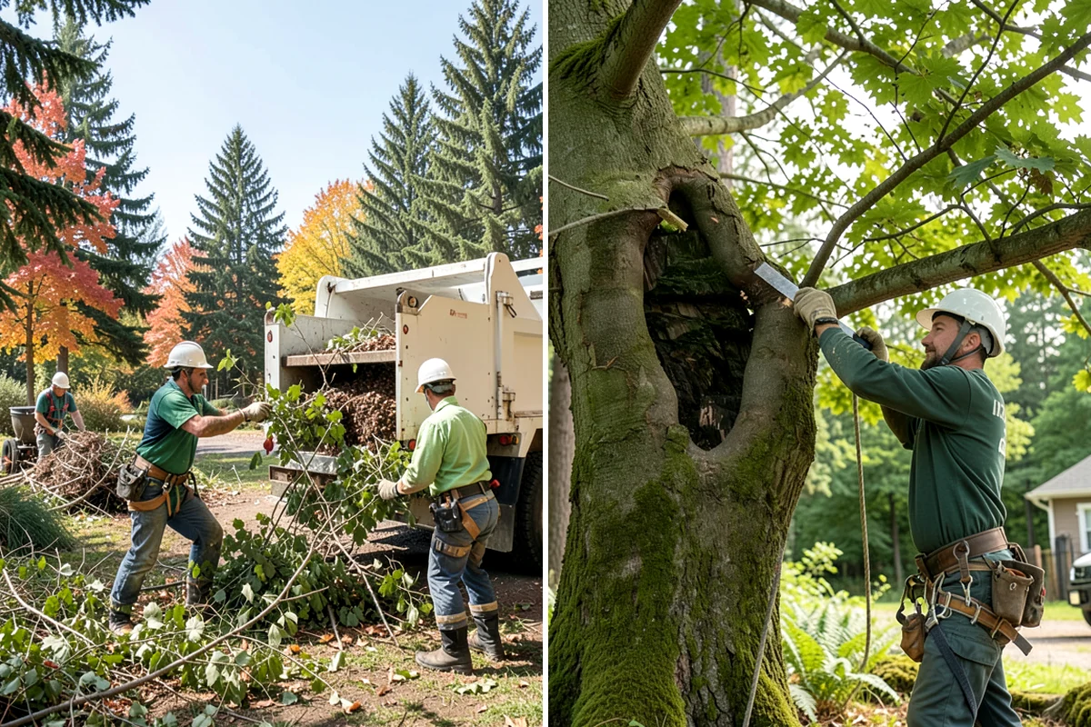 Confined-space tree removal in Everett, Snohomish County, WA - On-site assessment and hazard evaluation