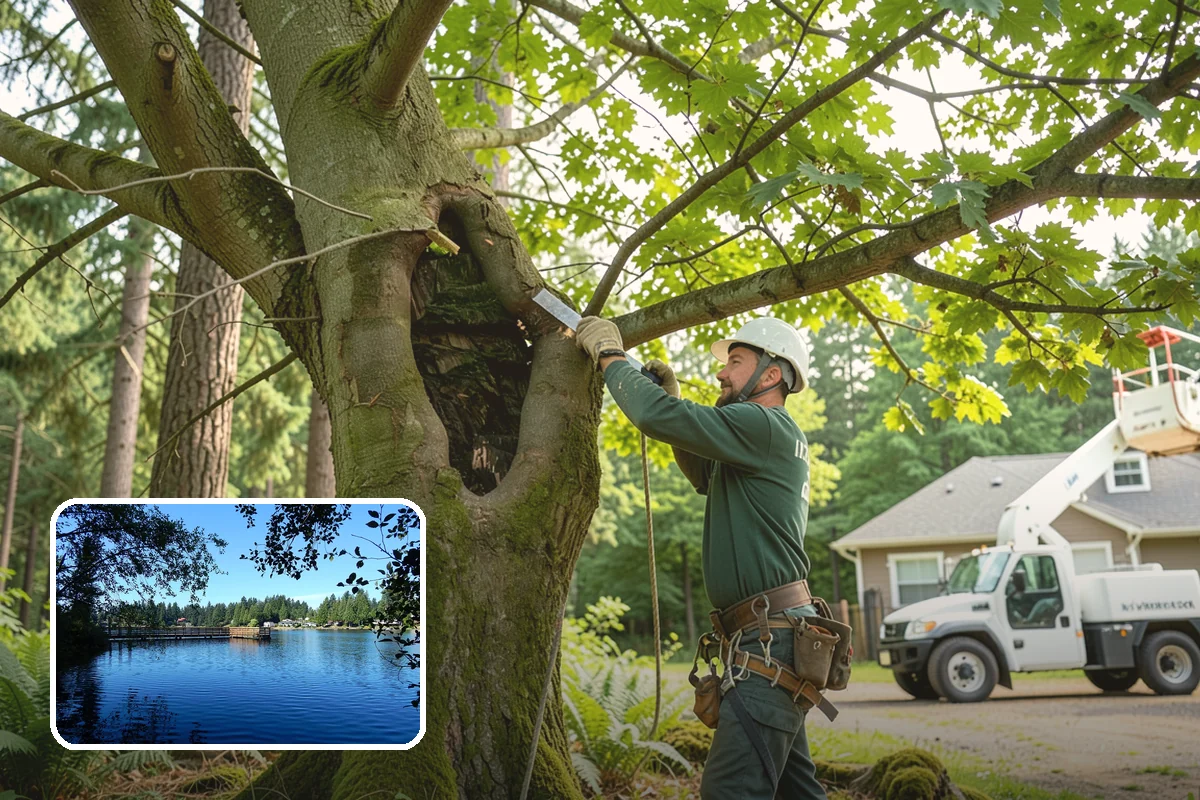 Confined-space tree removal in Federal Way, King County, WA - Removes safety hazards and reduces liability