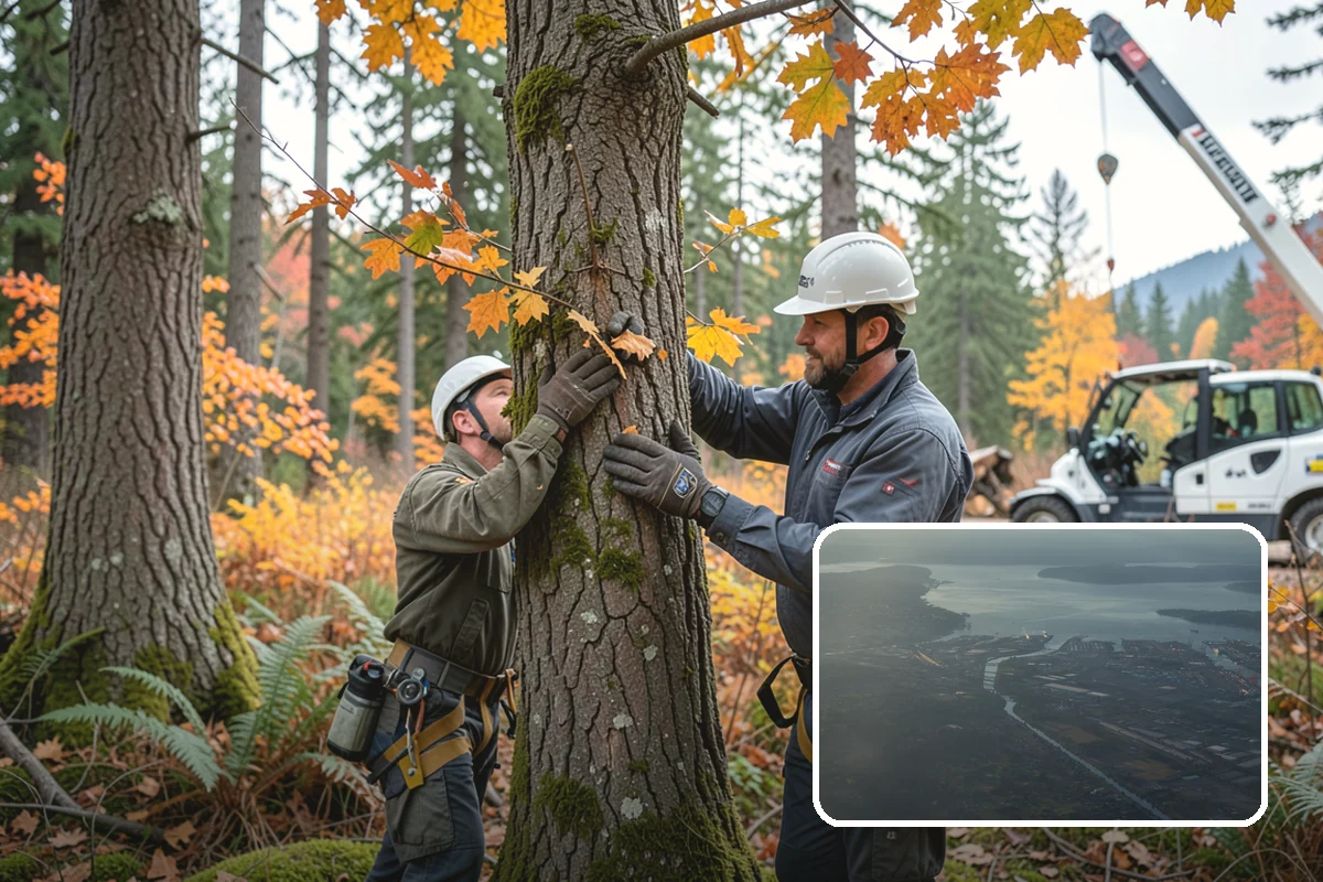 Confined-space tree removal in Fife, Pierce County, WA - Removes safety hazards and reduces liability