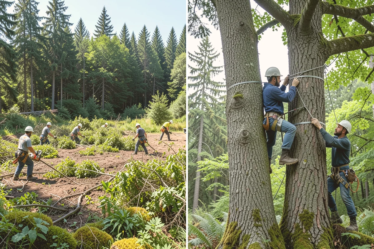 Confined-space tree removal in Fife, Pierce County, WA - On-site assessment and hazard evaluation