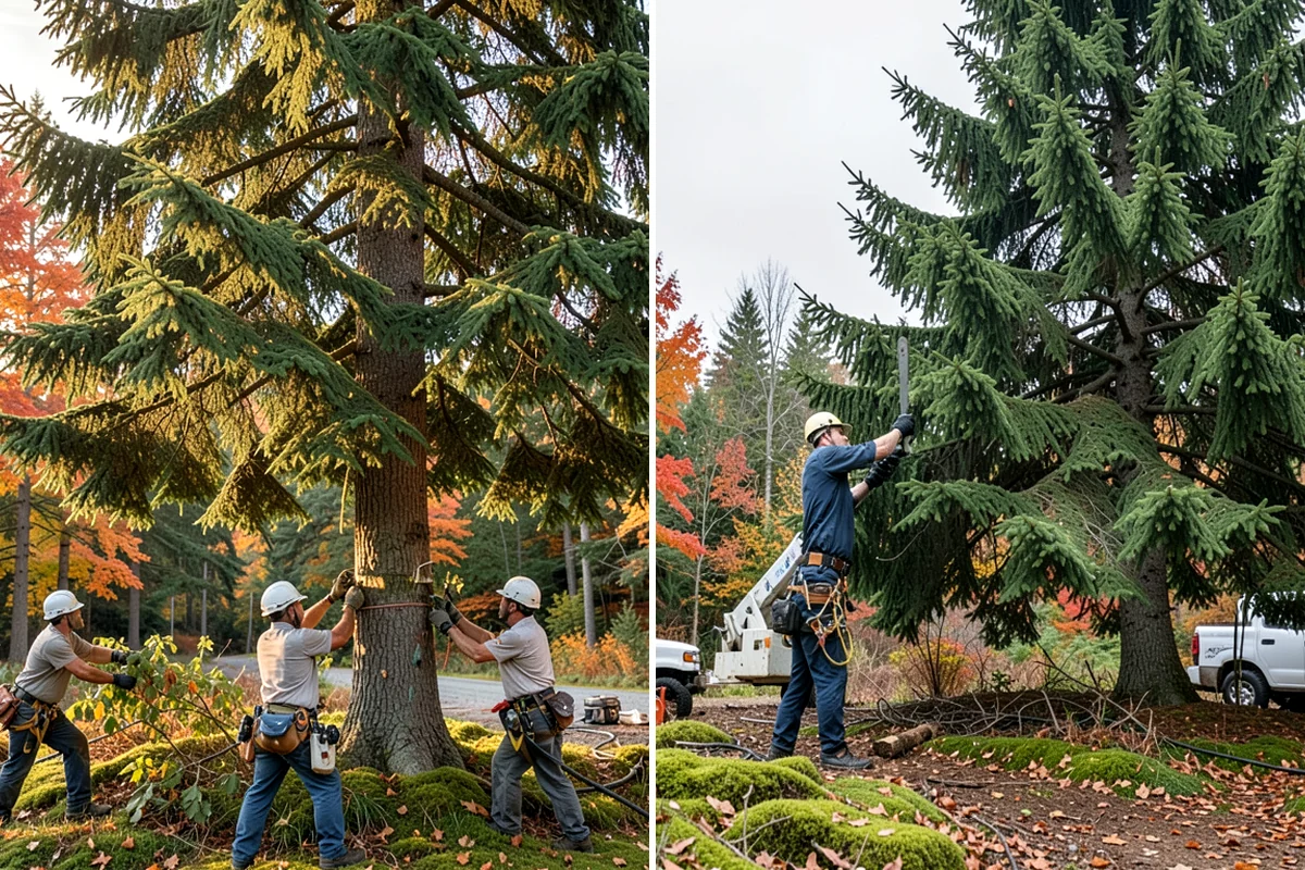 Confined-space tree removal in Fircrest, Pierce County, WA - On-site assessment and hazard evaluation