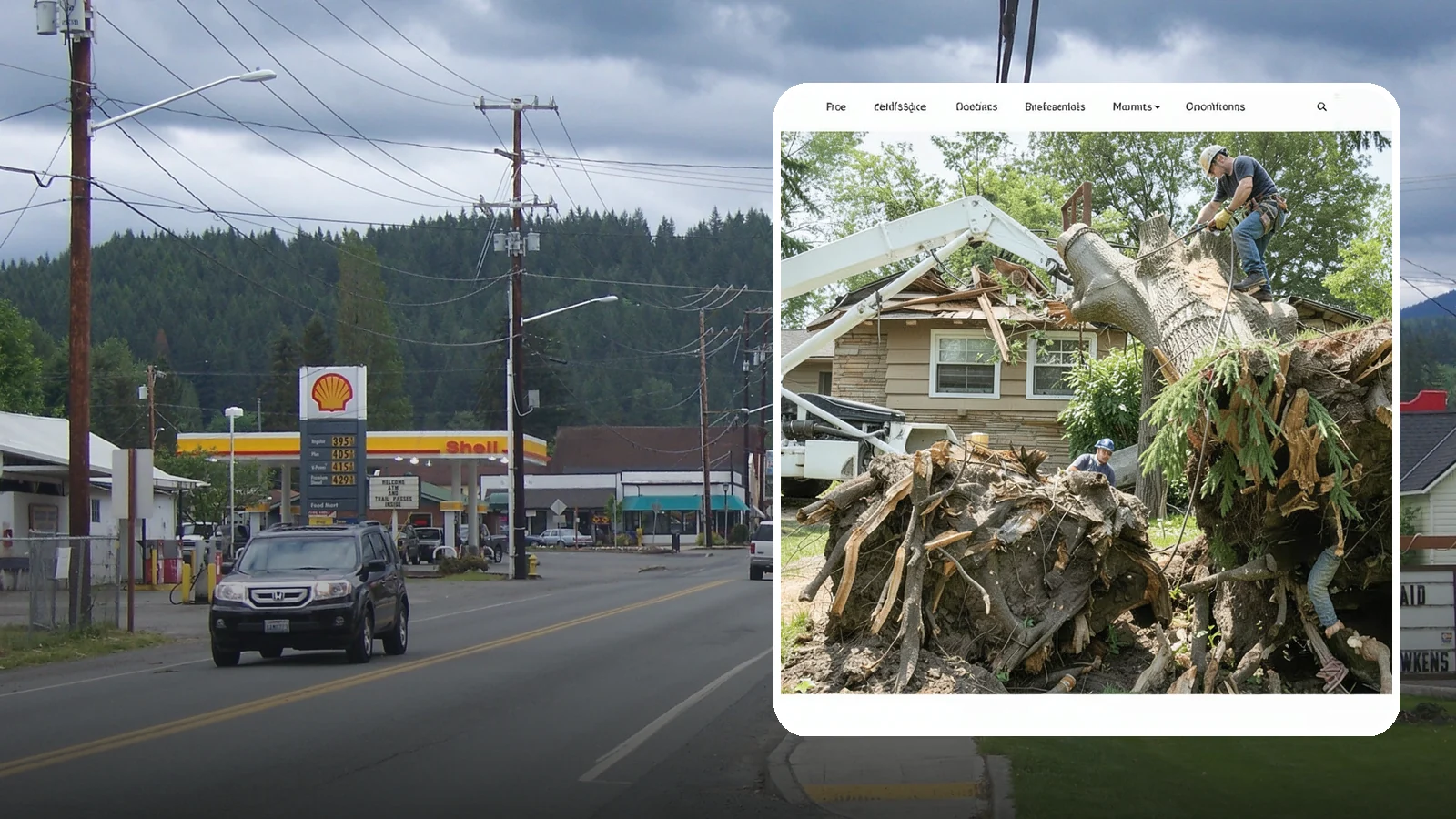 Confined-space tree removal in Granite Falls, Snohomish County, WA - The careful dismantling of trees in tight or restricted areas.