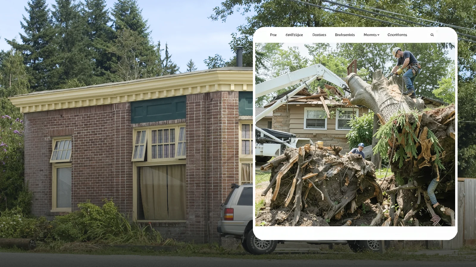 Confined-space tree removal in Hamilton, Skagit County, WA - The careful dismantling of trees in tight or restricted areas.