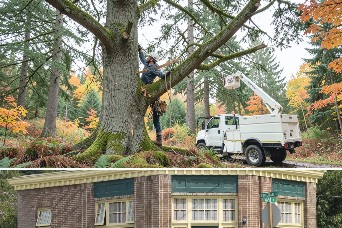 Confined-space tree removal in Hamilton, Skagit County, WA - This service can be performed year-round in the Puget Sound climate but requires extra caution during wet seasons when ground...