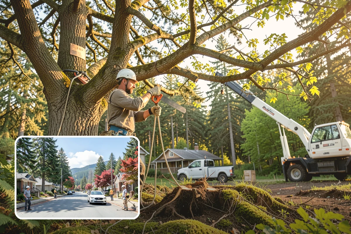 Confined-space tree removal in Hunts Point, King County, WA - Removes safety hazards and reduces liability