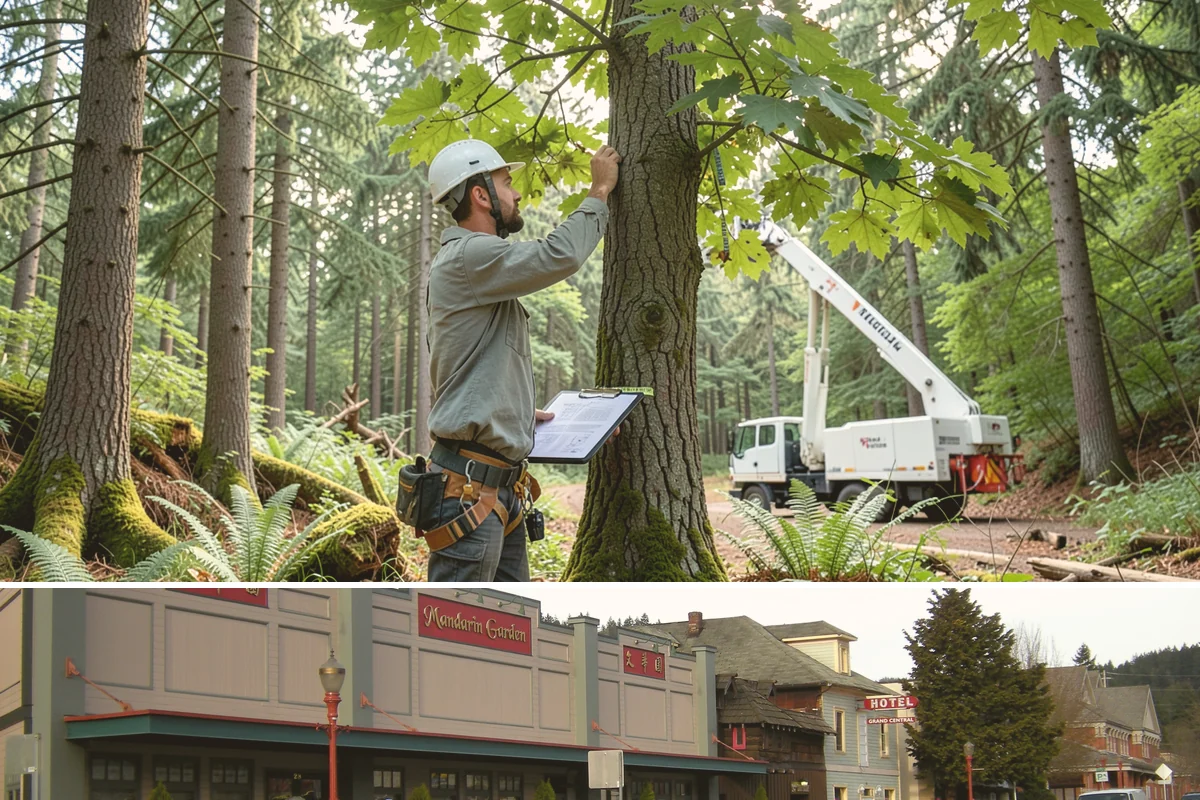 Confined-space tree removal in Issaquah, King County, WA - This service can be performed year-round in the Puget Sound climate but requires extra caution during wet seasons when ground...