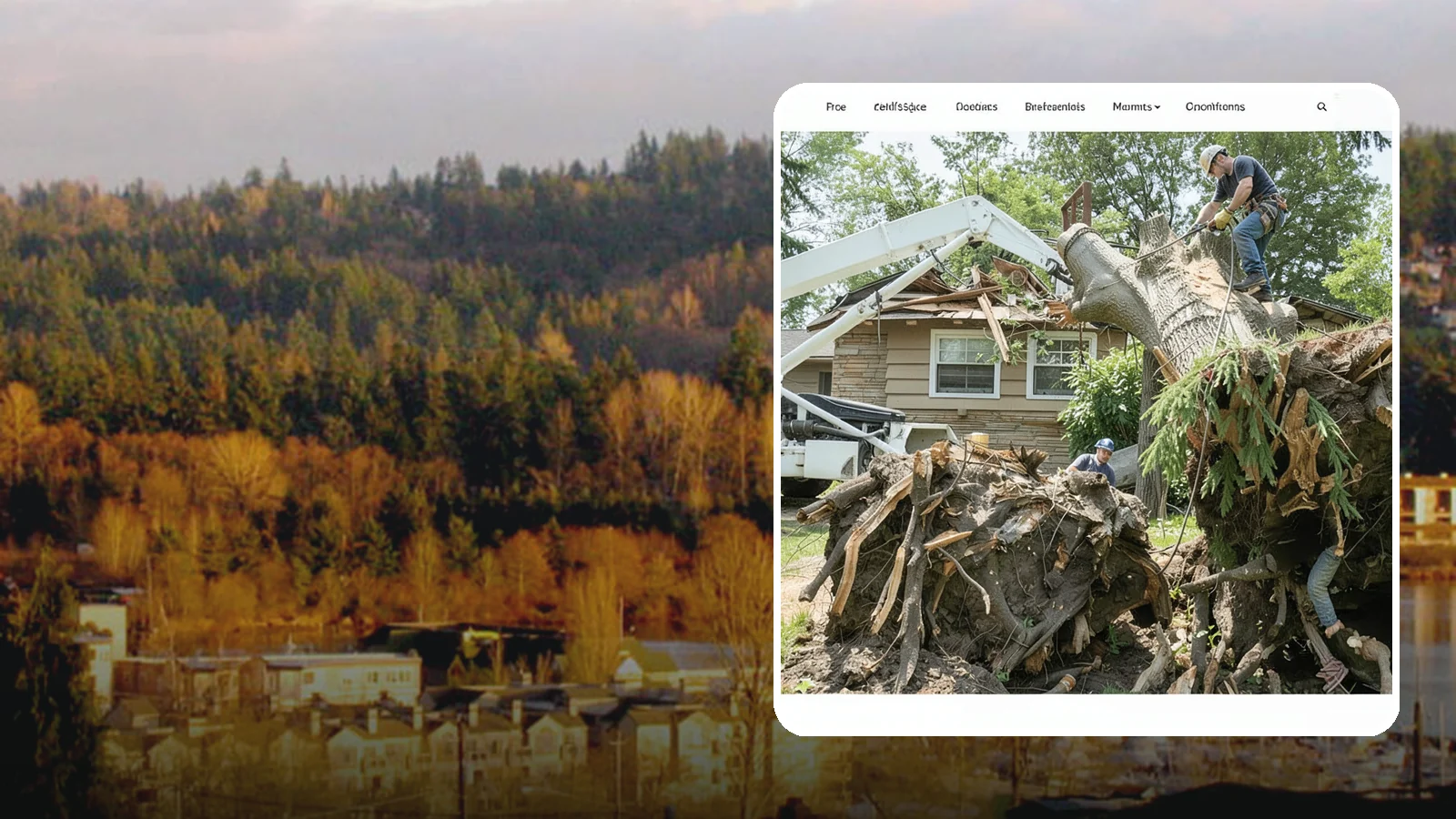 Confined-space tree removal in Kenmore, King County, WA - The careful dismantling of trees in tight or restricted areas.