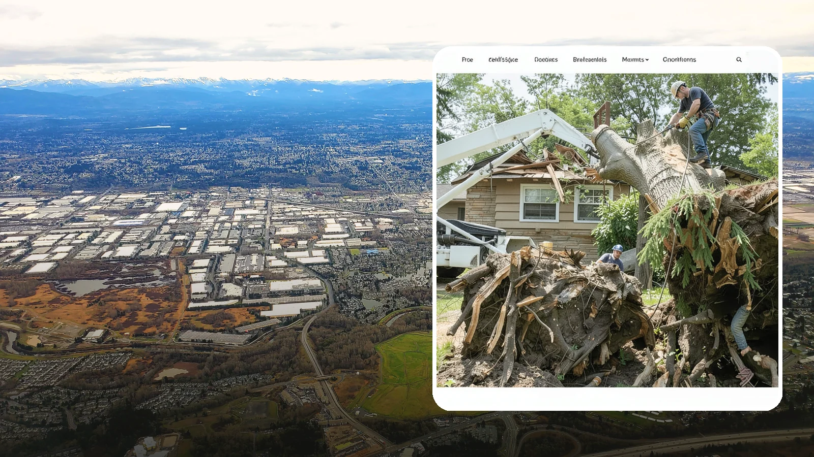 Confined-space tree removal in Kent, King County, WA - The careful dismantling of trees in tight or restricted areas.