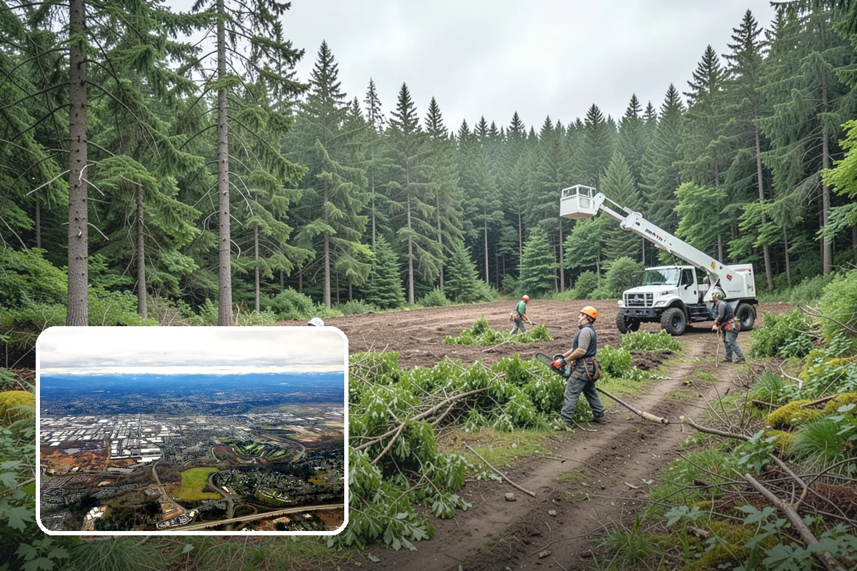 Confined-space tree removal in Kent, King County, WA - Removes safety hazards and reduces liability