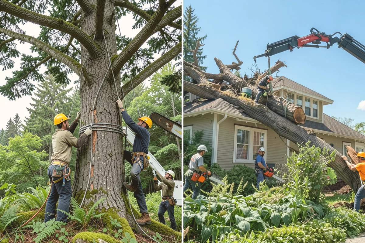 Confined-space tree removal in Kent, King County, WA - On-site assessment and hazard evaluation