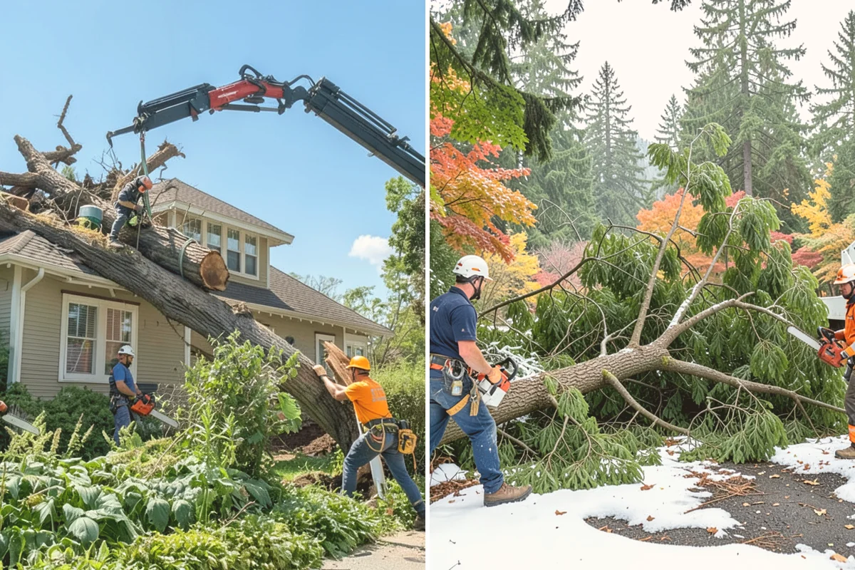 Confined-space tree removal in Kirkland, King County, WA - On-site assessment and hazard evaluation