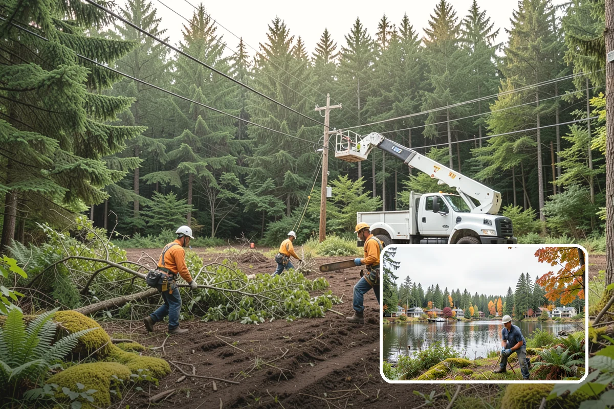 Confined-space tree removal in La Conner, Skagit County, WA - Removes safety hazards and reduces liability