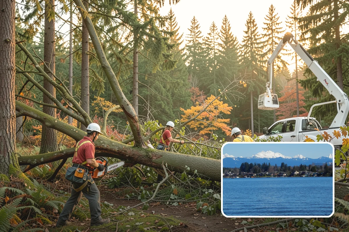 Confined-space tree removal in Lake Stevens, Snohomish County, WA - Removes safety hazards and reduces liability